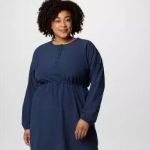 Columbia Boundless Avenue Dark Blue Long Sleeve Dress